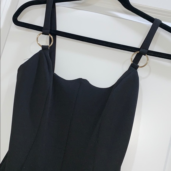 ASOS Long Black Ring Dress Size 2 - Picture 3 of 8